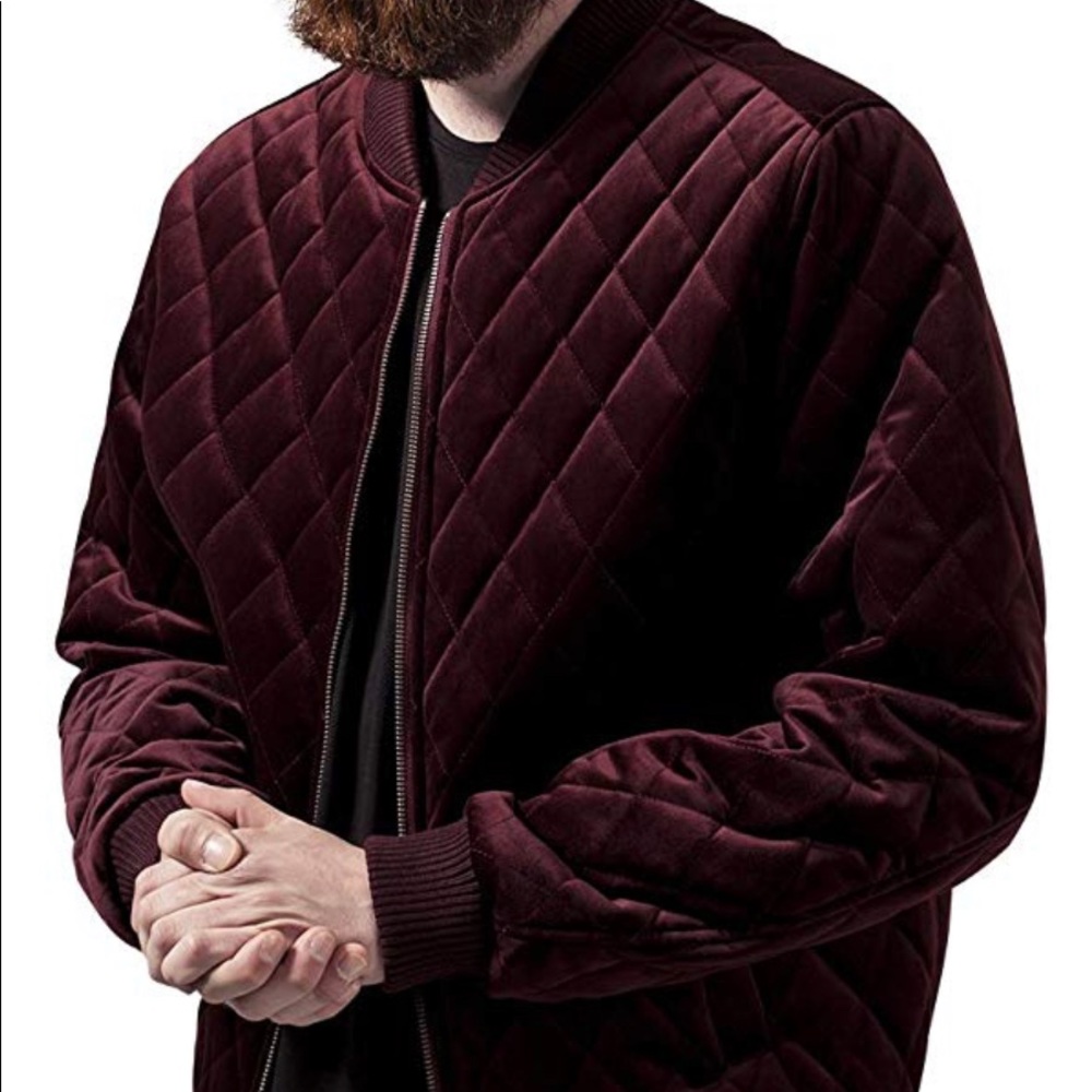 Urban Classics Velvet Quilted bomber SMALL Men’s